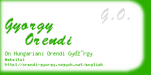 gyorgy orendi business card